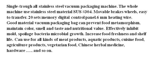 Vacuum Packaging Machine